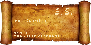 Suri Sarolta névjegykártya
