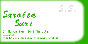 sarolta suri business card